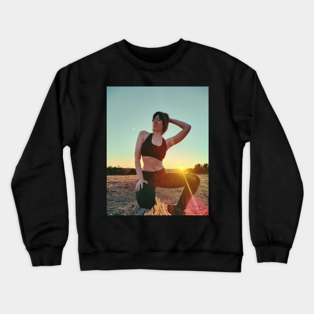 Sunset Self Portrait II Crewneck Sweatshirt by britneyrae